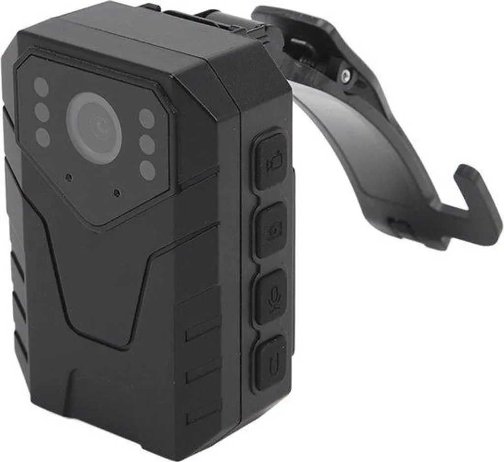 Caméra corporelle 1296P vision nocturne GPS et mémoire 128 Go intégrée