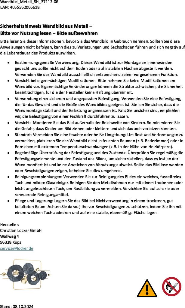 Kobolo Wandbild Wanddeko Metallbild - CIRCOLO - Metall - Produktbild 8