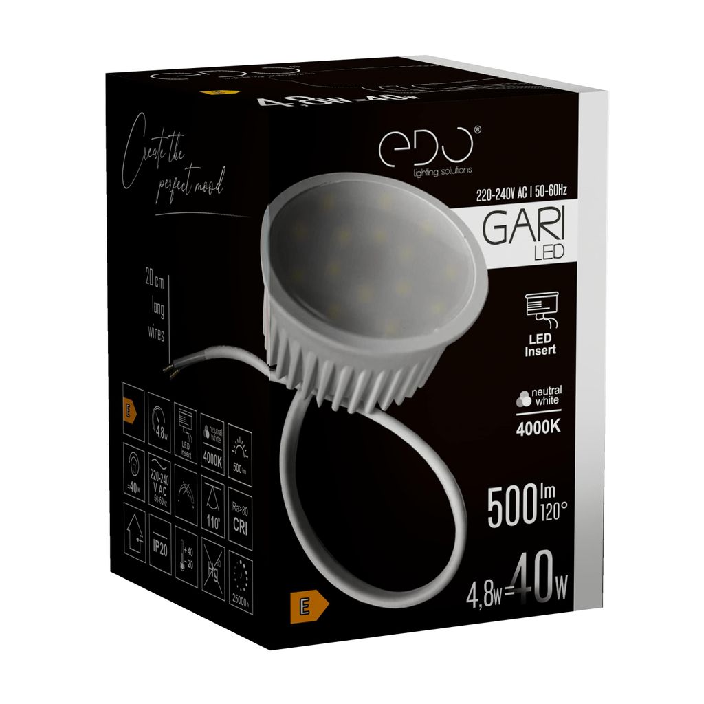 GARI LED INSERT 4,8W NW vložka, 4000K neutrálna, 500lm, Obrázok produktu 