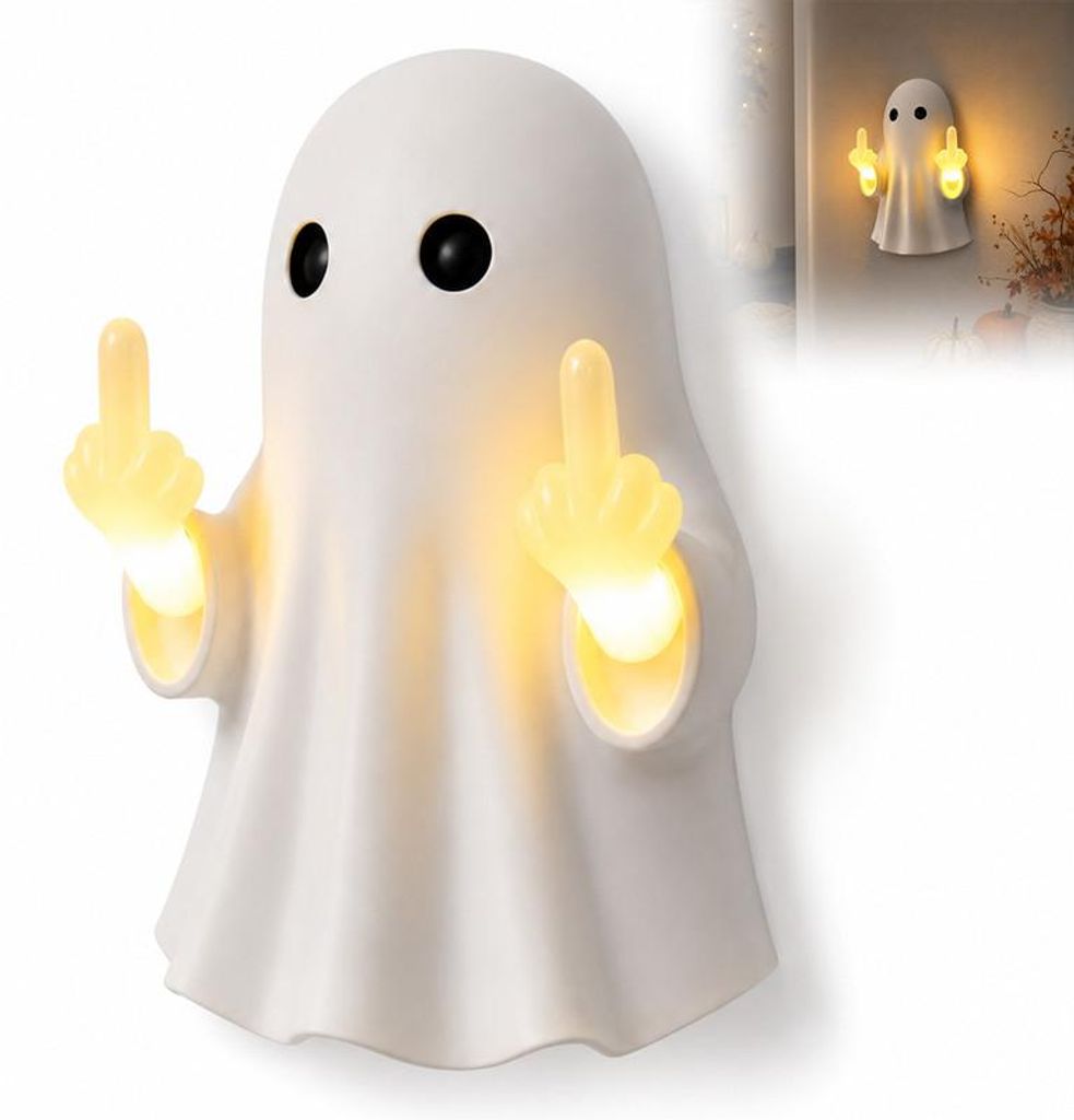 Halloween Geist LED Dekoration, leuchtende Gartenfigur für Produktbild 