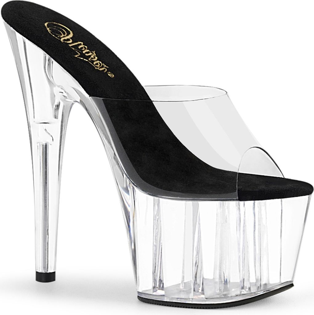 ADORE-701 Damen Slipper von Pleaser, Schwarz Transparent , Produktbild 