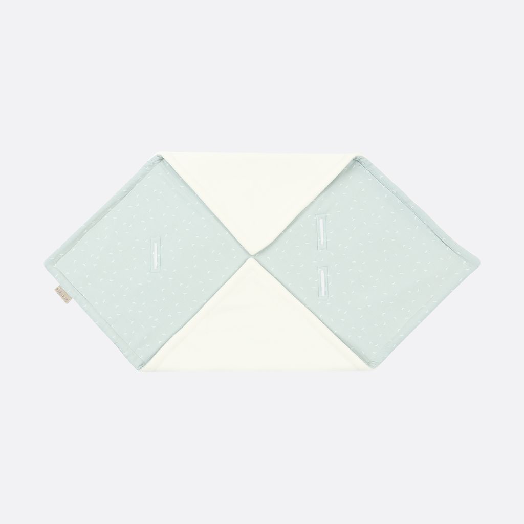 KraftKids Decke für Babyschale Winter Musselin mint Pusteblumen 100 cm x 100 cm