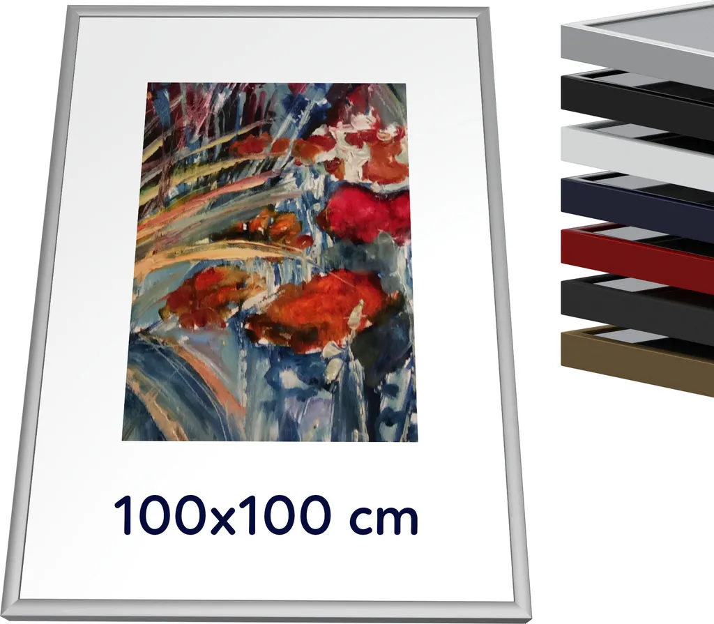 Cornice per Puzzle e Poster 100x100 | Metallo Robusto e Antiriflesso