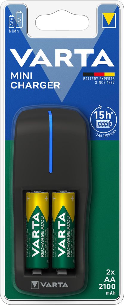 Varta Ladegerät mit 2 Mignon AA Batterien, Produktbild 