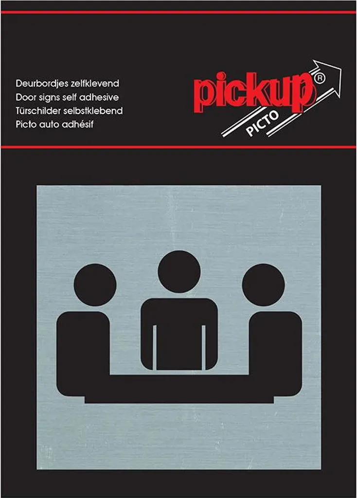 Signalétique Salle de réunion alu brossé Pickup haute durabilité 15cm