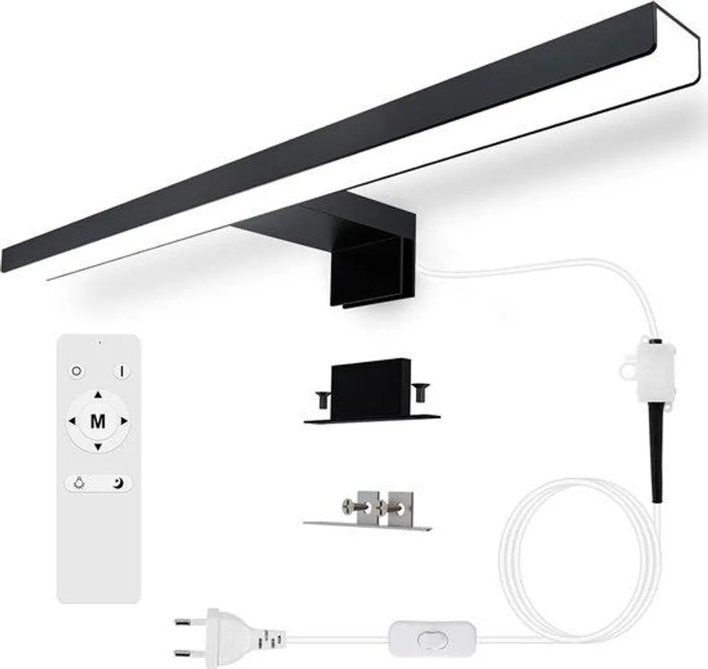 Éclairage miroir salle de bain dimmable IP44 alu 40cm 12W 1200 lumens