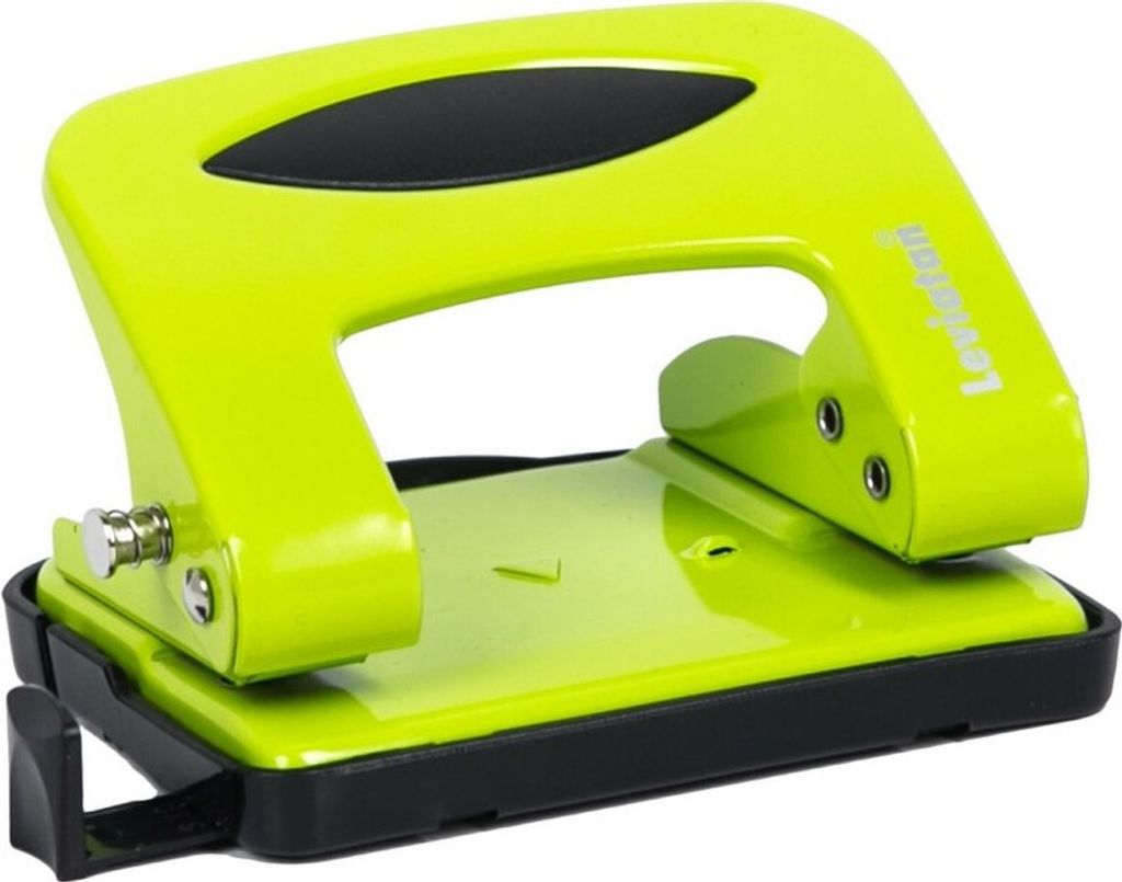 Bürolocher Papierlocher Locher Leviatan 420 20 Blatt Limonenfarben Anschlagschiene mit Formatvorgaben