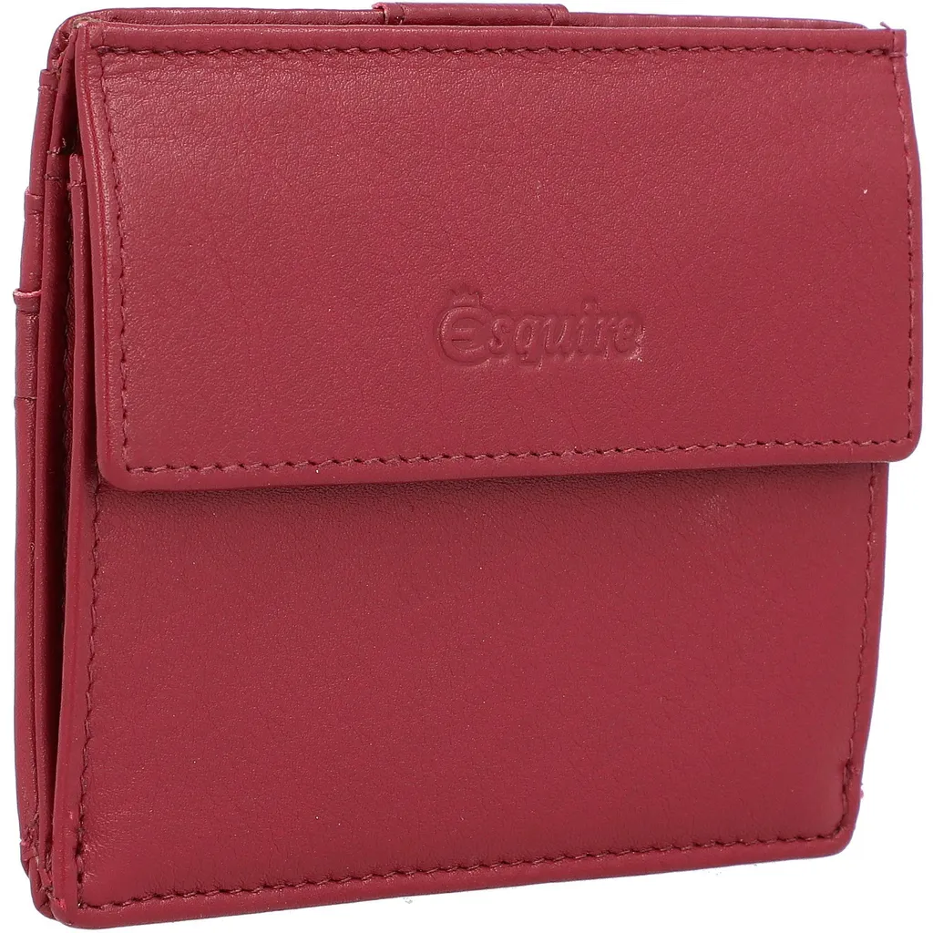 Esquire Oslo Card Holder Red: Accessorio in Pelle Elegante e Compatto - 7