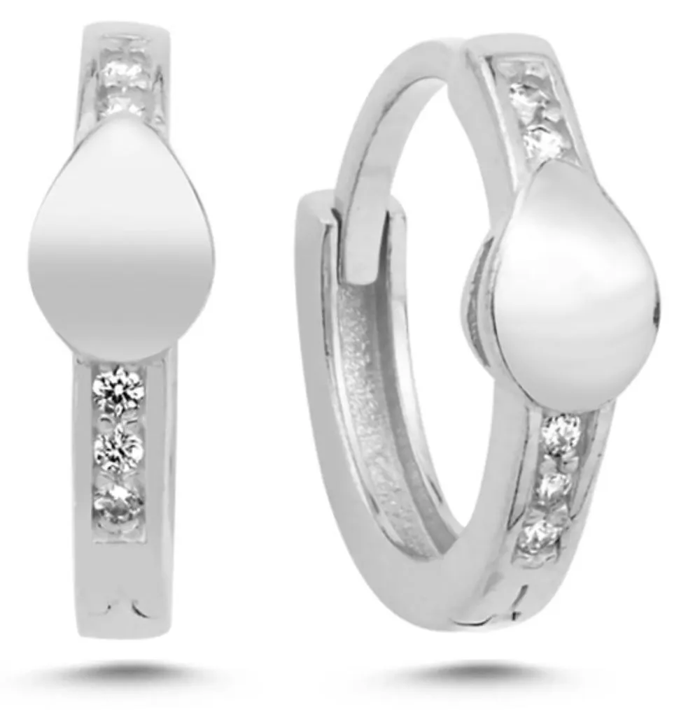 Créoles anti-allergiques argent 925 et zircons 15 mm confortables