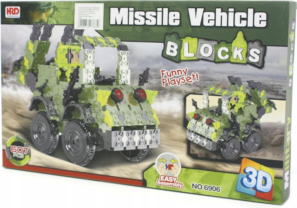 Raketenwerfer LKW Bausteine 607 Teile - Militär Konstruktionsset Armee Fahrzeug Spielzeug
