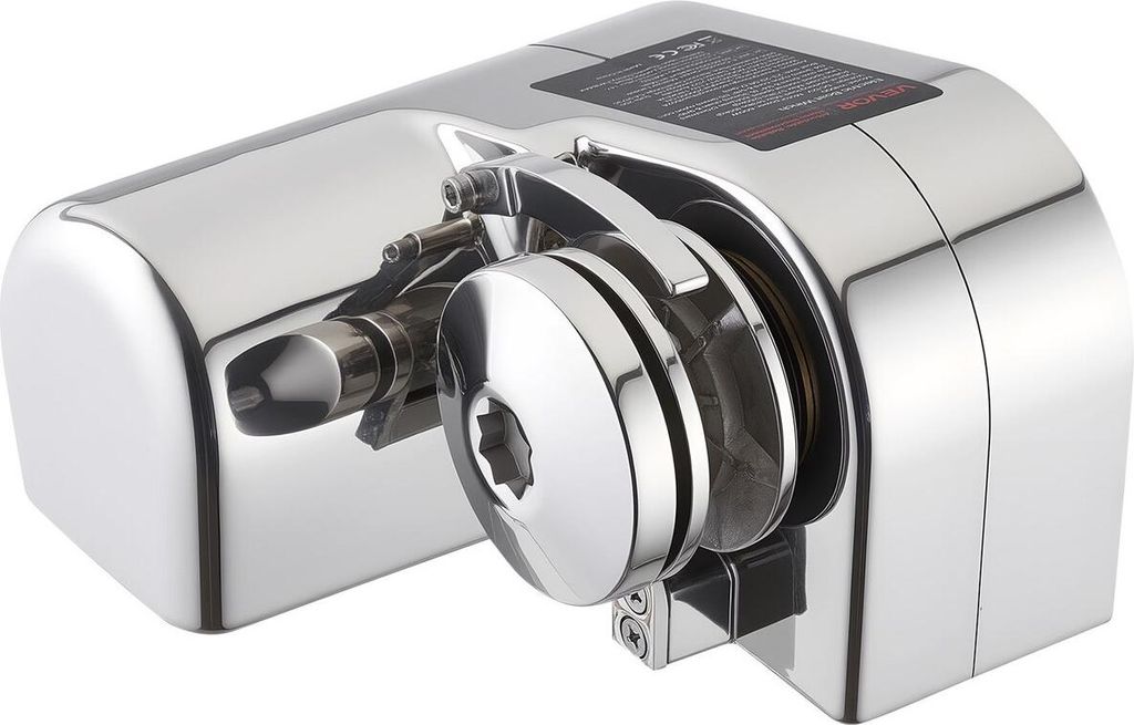 Horizontal Fishing Windlass, 12V DC 600W, Windlass Anchor Systems Fit for 6.35 mm Chain or 14.3 & 15.9 mm Nylon Rope, Max Pull 260 kg, 316 Stainles...