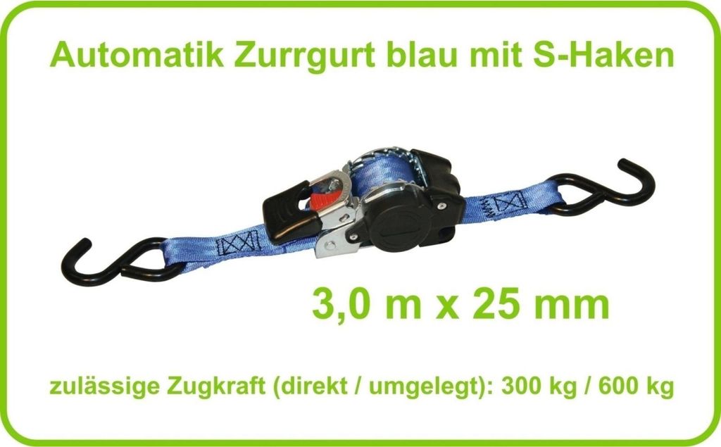 Kerbl Zurrgurt Automatik 25mm / 3,0 mtr. Zurrkraft Obrázok produktu 