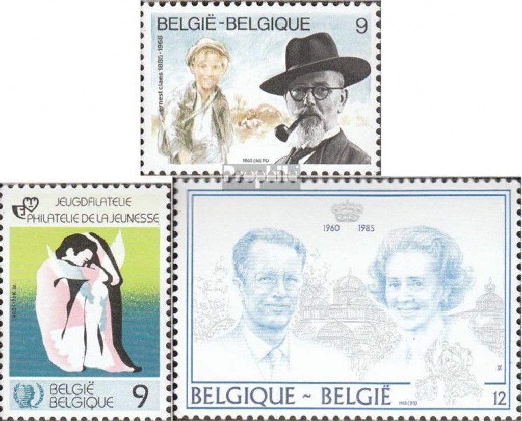 Briefmarken Belgien 1985 Mi 2243,2244,2250 (kompl.Ausg.) postfrisch Claes