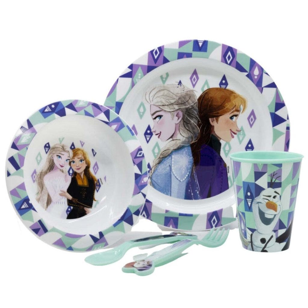 Kindergeschirr Set mit Motiv (5tlg) Schüssel, Teller, Produktbild 