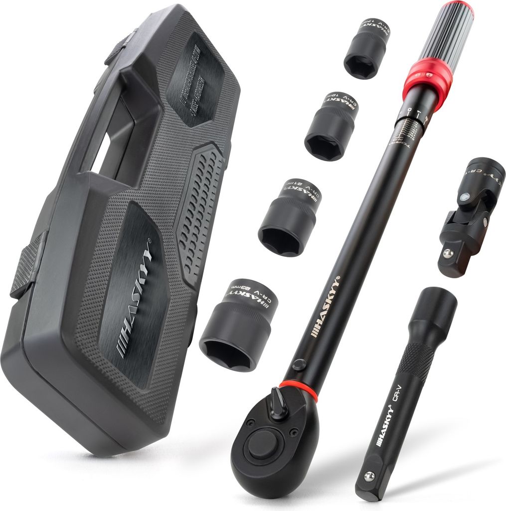 Drehmomentschlüssel 1/2" 40-220Nm Kardangelenk Nüsse Produktbild 