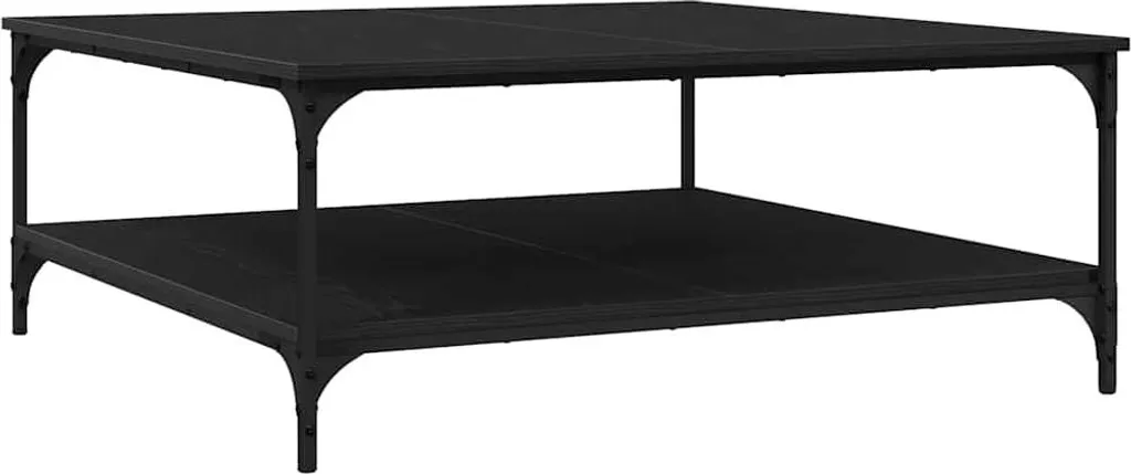 Tavolino Salotto SYFAX™ Rovere Nero 100x100 | Atmosfera Calda e Moderna
