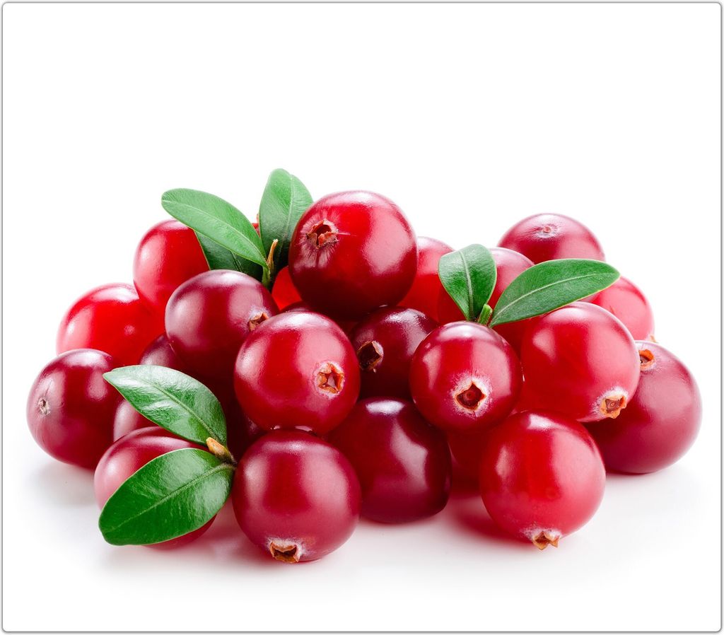 Spritzschutz Herdabdeckplatte Schneidebrett aus Glas Cranberry mit Blättern 1-Teilig (60x52cm)