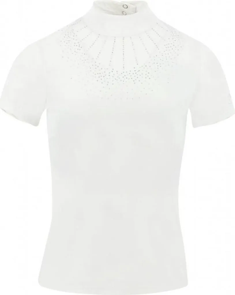 Polo de Concours Anti-Transpiration Blanc Equithème London XXS