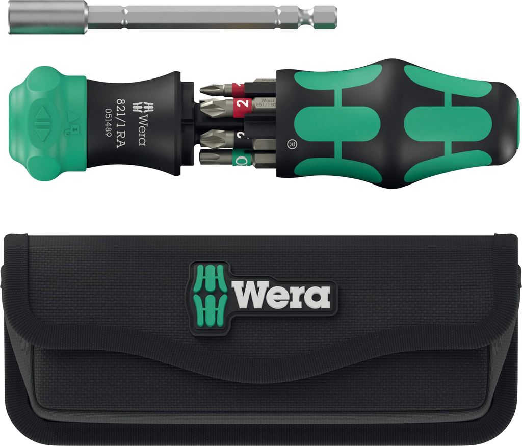 Wera kraftform kompakt 28 ra mit Tasche, 6-teiliges Bit-Set