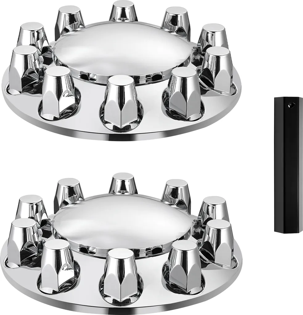 VEVOR Enjoliveur de Roue Avant ABS Chromé 33mm - Lot de 2 Bombés
