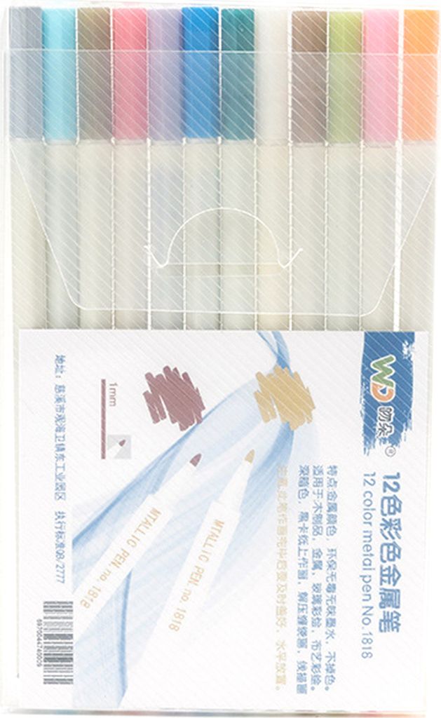 12 Stück Metallic-Markerstifte für Hochzeiten, Weihnachtskarten, Bastelarbeiten, 12 Farben, Graffiti-Marker, Scrapbook-Zubehör, Künstlerbedarf