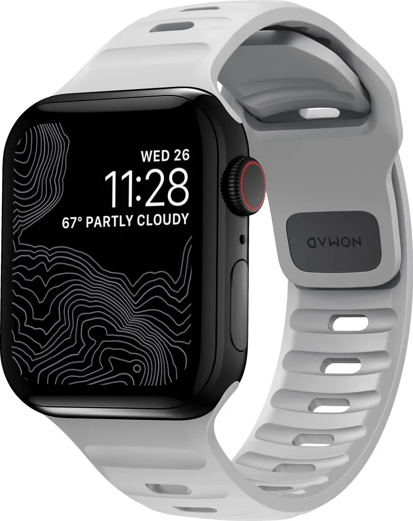 Cinturino Apple Watch 38/40mm Nomad Sport Band - Grigio Lunare Top