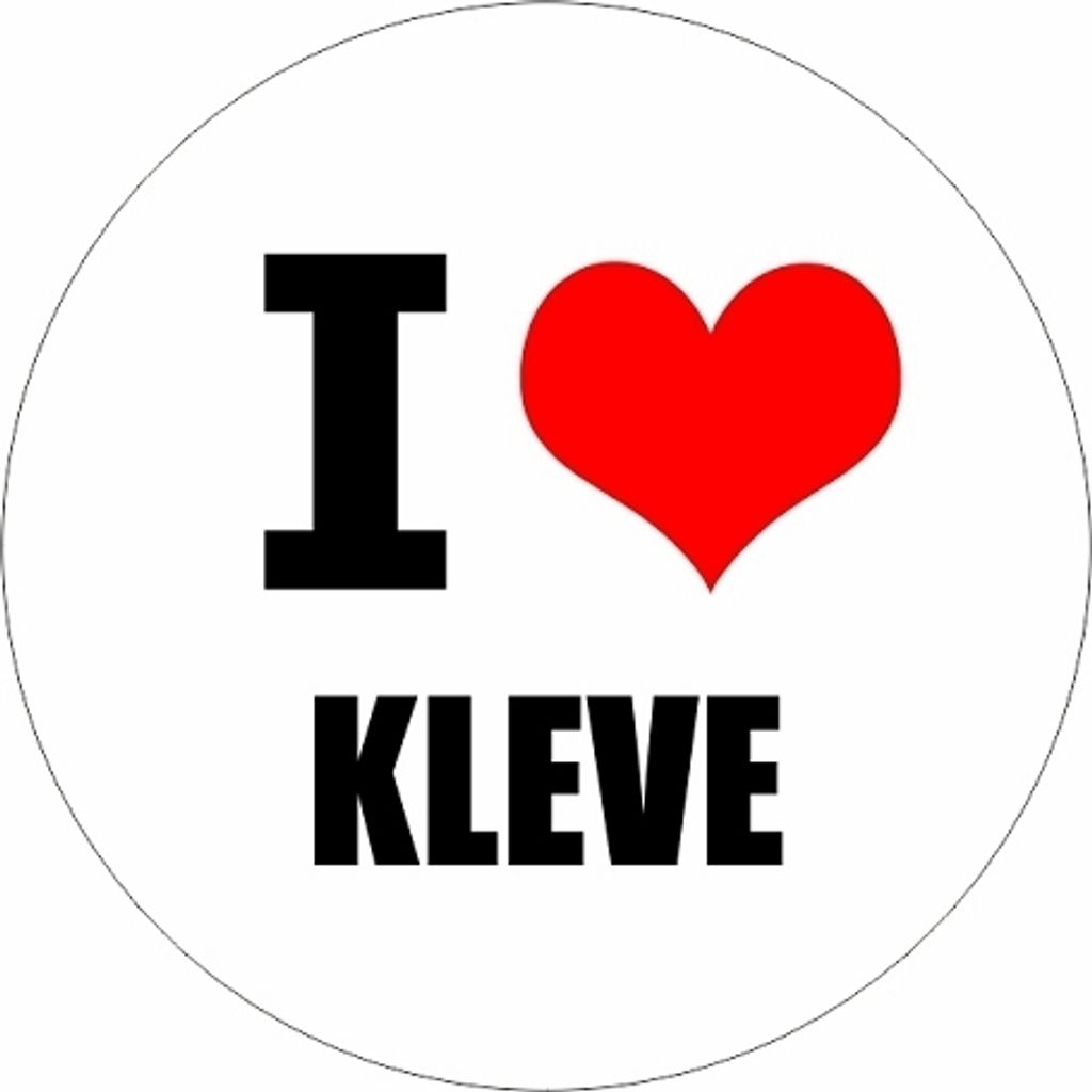 Kiwistar - Autoaufkleber - 5x5 cm - außen klebend - I love Kleve für Auto, Laptop, Fahrrad, LKW, Motorrad Aufkleber mehrfarbig JDM Decal Sticker ...