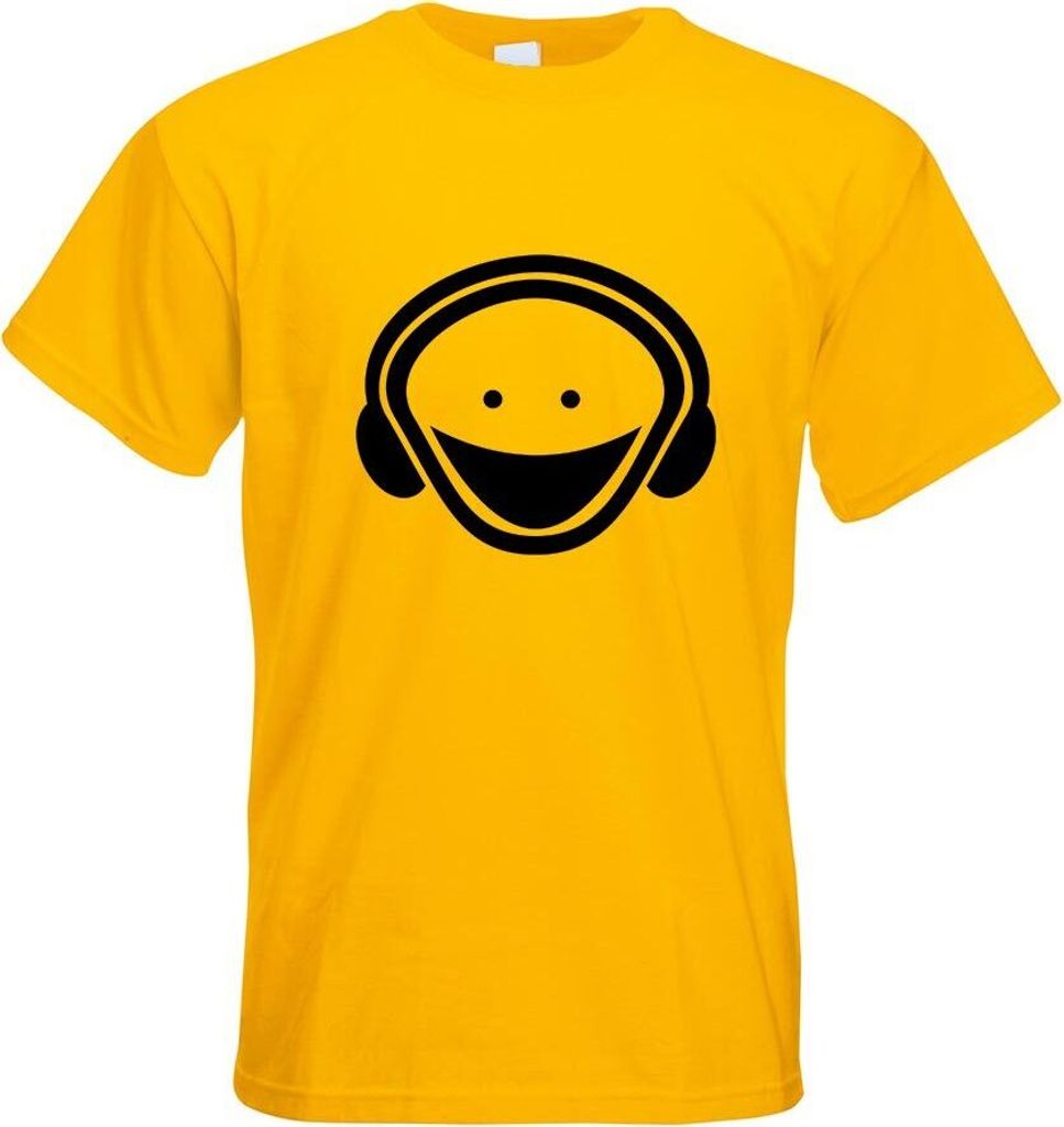 Kiwistar - T-Shirt - gelb - Music - Bass Motiv Bedruckt Funshirt Design Print - mit Motiv Bedruckt - Funshirt Design - Sport - Freizeit - Herren - XL