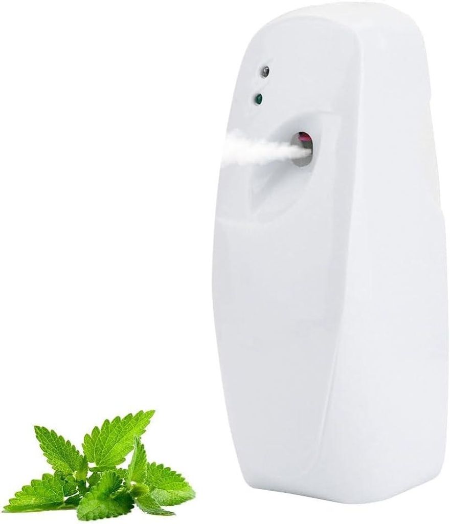 Automatischer Duftspender Wandmontage, Lufterfrischer Spray mit Timer & Lichtsensor, Duftspender für Bad WC Büro Hotel, kompatibel mit Nachfülls...