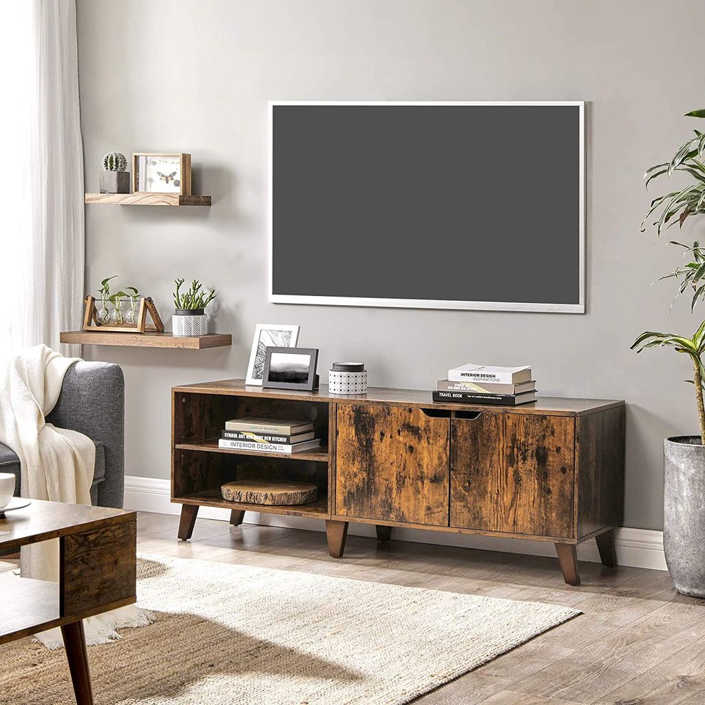 TV-Lowboard Fernsehschrank Fernsehtisch 200x60x54 cm Akazie Braun 