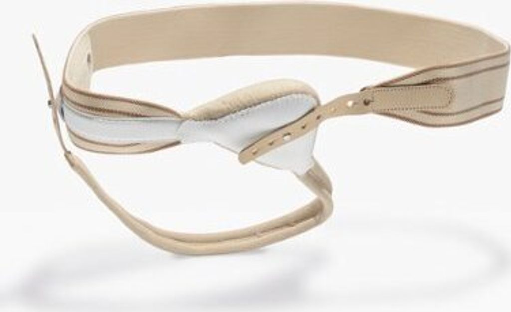 Bort Federbruchband HerniaFix, elastisch, anatomische Pelotte, kurze Feder, beige>>>>105 cm rechts
