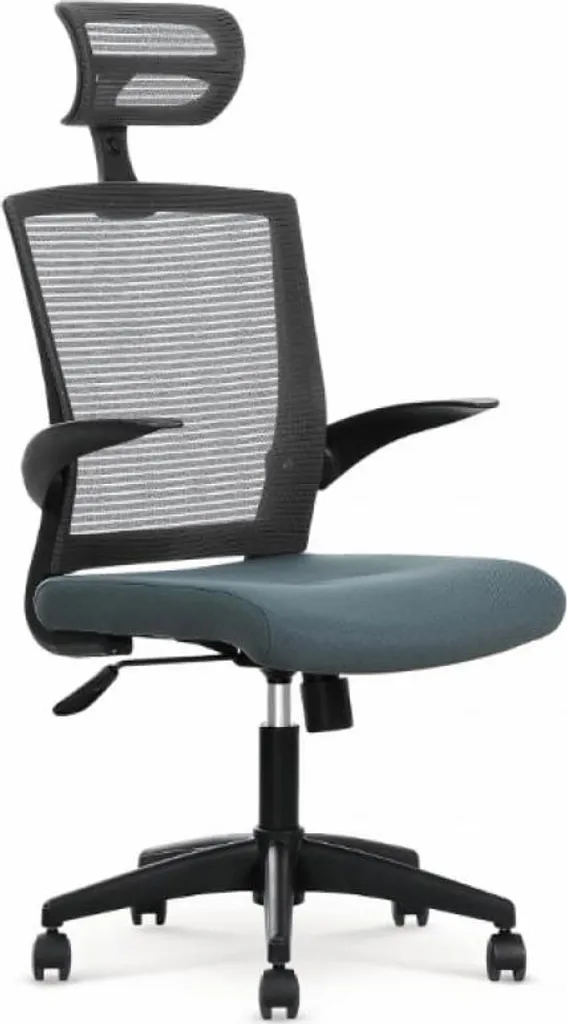 Chaise de travail Valor noir-gris ergonomique - Soutien lombaire actif