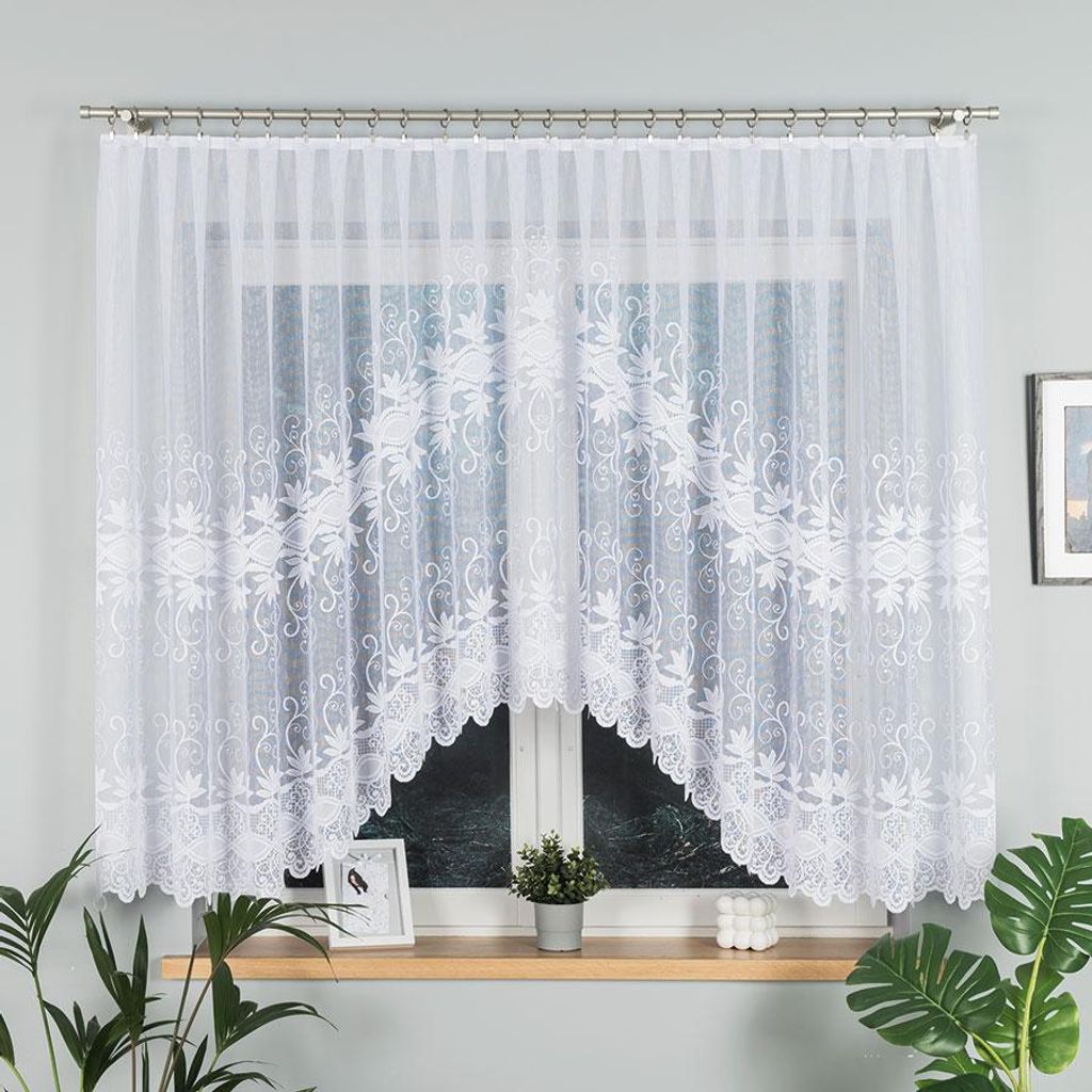 JOWITA - Fertiggardine aus Jacquard mit Schnitt unten - Produktbild 