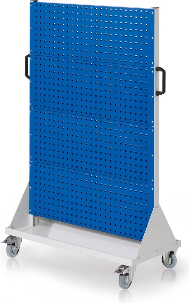 Kappes RasterMobil mobiler Arbeitsplatzschrank Größe #4 1580x1000x500mm 8x Lochplatte enzianblau