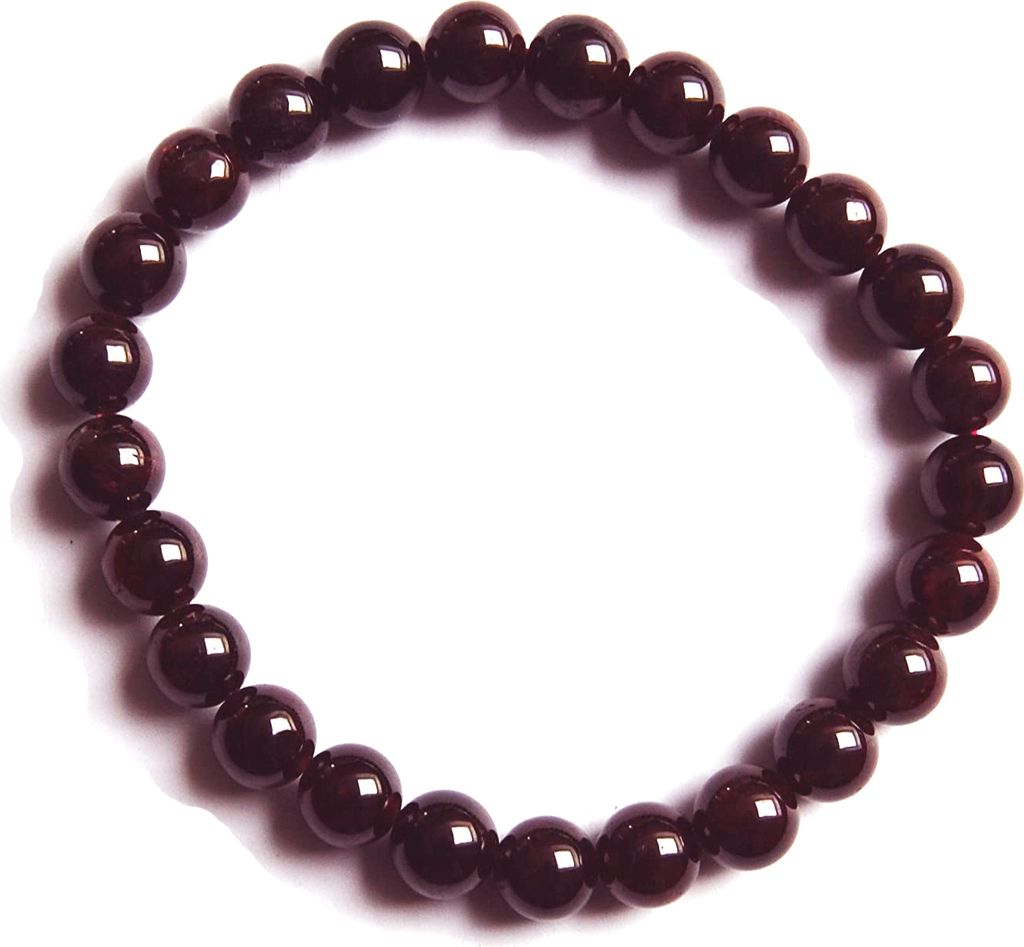 Edelstein-Armband Granat, Kugeln Ø 8 mm Produktbild 