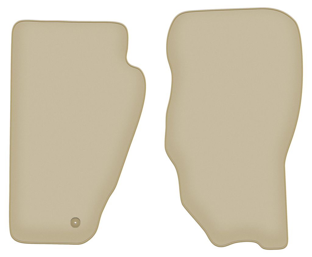 Velours-Fußmatten Vorne PREMIUM beige passend für Dodge Nitro (2006-2011, SUV) – mit Befestigungen – passgenau