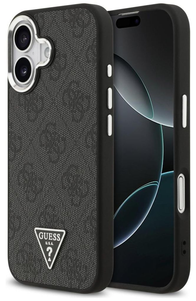 GUESS case passend für IPHONE 17 kompatibel mit MagSafe GUHMP17SP4TSRCMK (PU 4G W/Triangle Logo SL) black