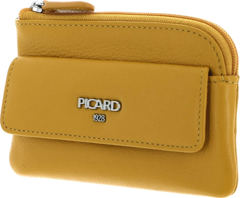 PICARD Bingo Key Case Honey - Astuccio Portachiavi in Pelle Giallo Scuro