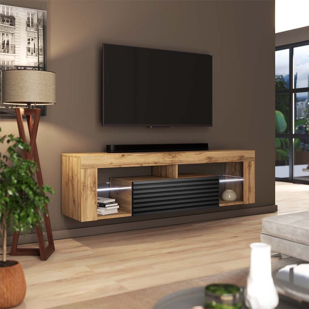 TV Meubel Black Sky 300cm Zwevend | A00014894-357503