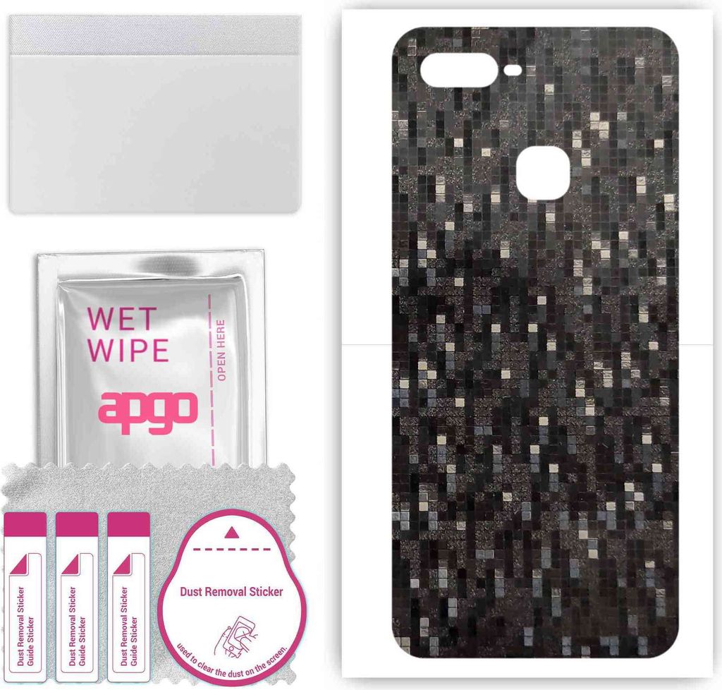 apgo Rückseite Schutzfolie, Skin, kompatibel mit Oppo F9 (F9 Pro), Hinten Displayschutzfolie aus Vinylfolie, kratzfest, einfache Montage - Carbon ...
