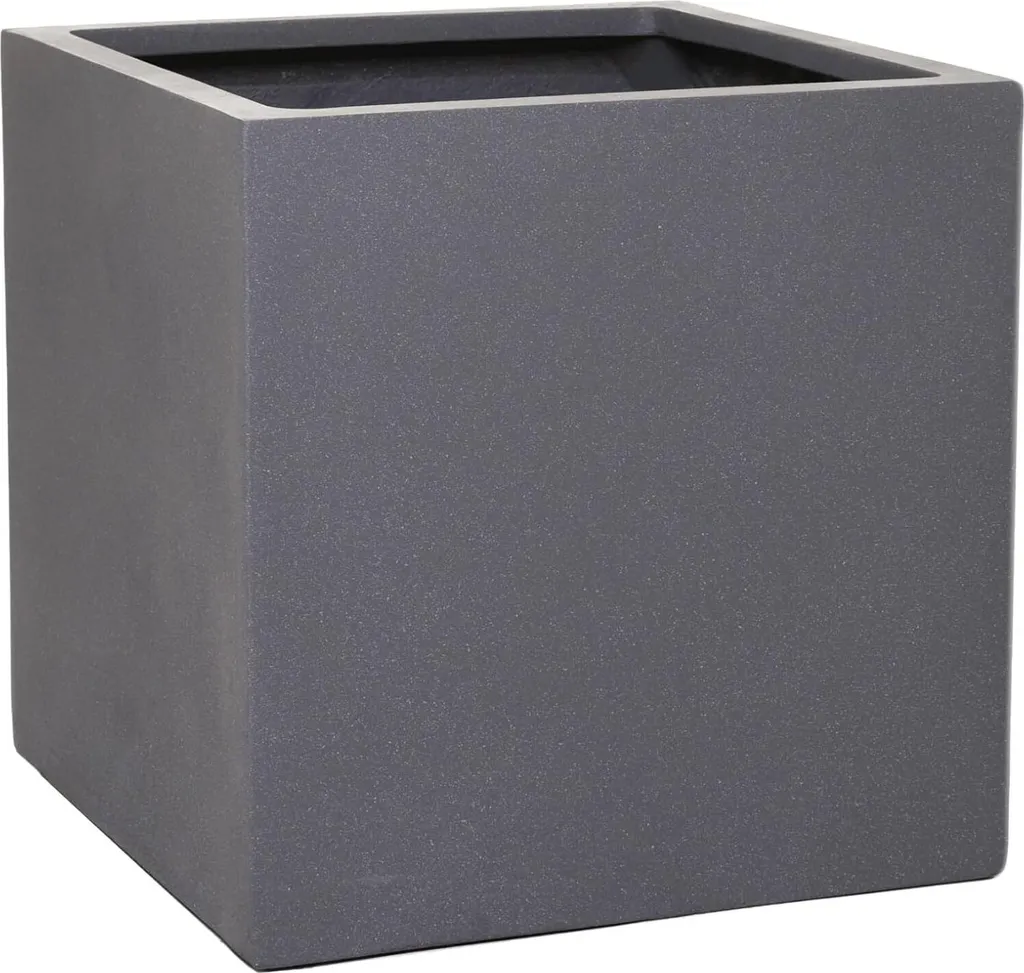 Jardinière Cube en Fibre de Verre VIVANNO BLOCK 40cm pour Extérieur Design
