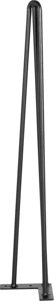 Gambe per tavolo a forcina 30 pollici nere Set di 4 gambe per scrivania Capacità 220 libbre ciascuna Gambe per scrivania a forcina 3 aste per panca, scrivania, tavolino da pranzo, sedie Gambe per tavolo fai da te Acciaio al carbonio Gambe per mobili resistenti - 10