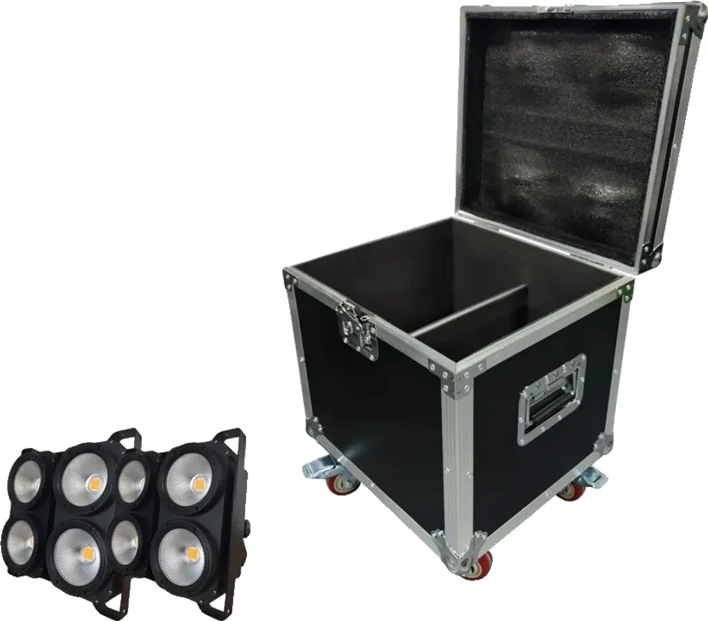 Flightcase de Scène pour 4 LED COB 100W - Idéal Tournées et Spectacles