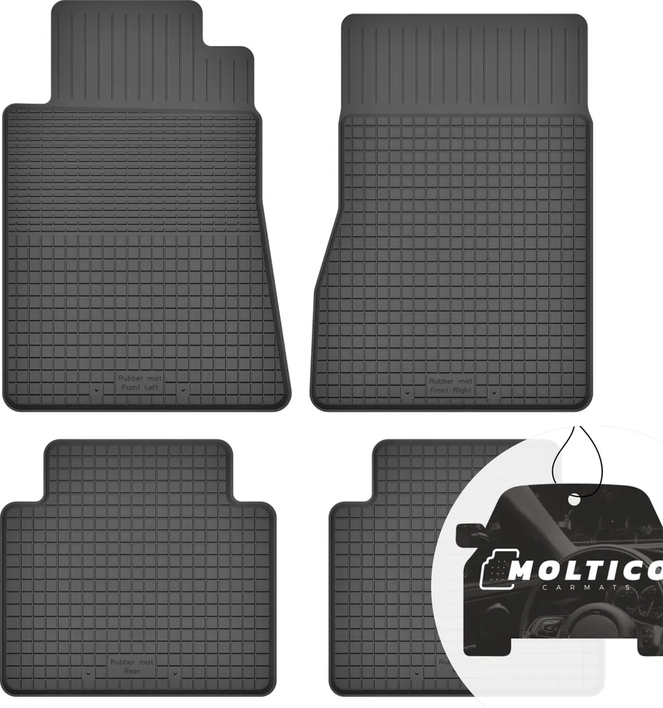 Kit Tappetini Gomma per Mercedes S W140 1991-98 Su Misura e Inodori