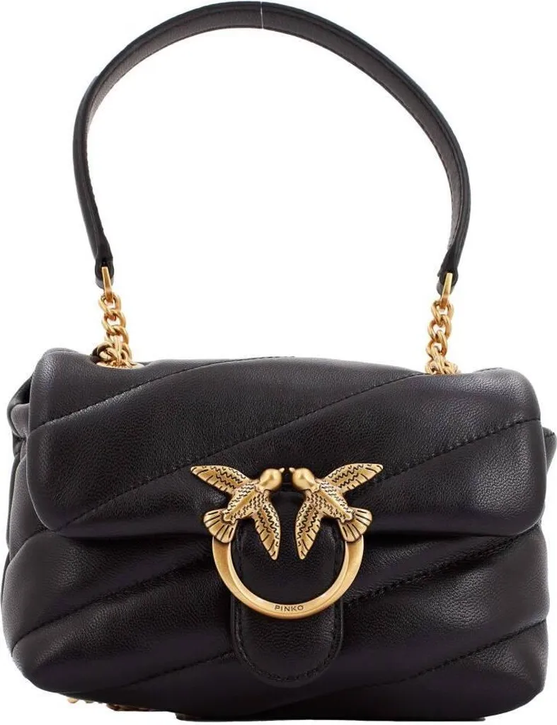 Sac Bandoulière Femme Noir Matelassé - Modèle Pinko Love Puff Baby
