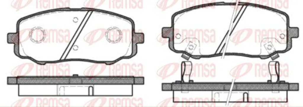 Plaquettes de frein REMSA 1133.12 pour i10 et i20 OE 581011JA60