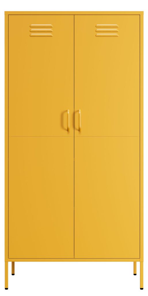Lendo Online Lockerkast Metaal 90x50x180 cm Geel Productafbeelding 