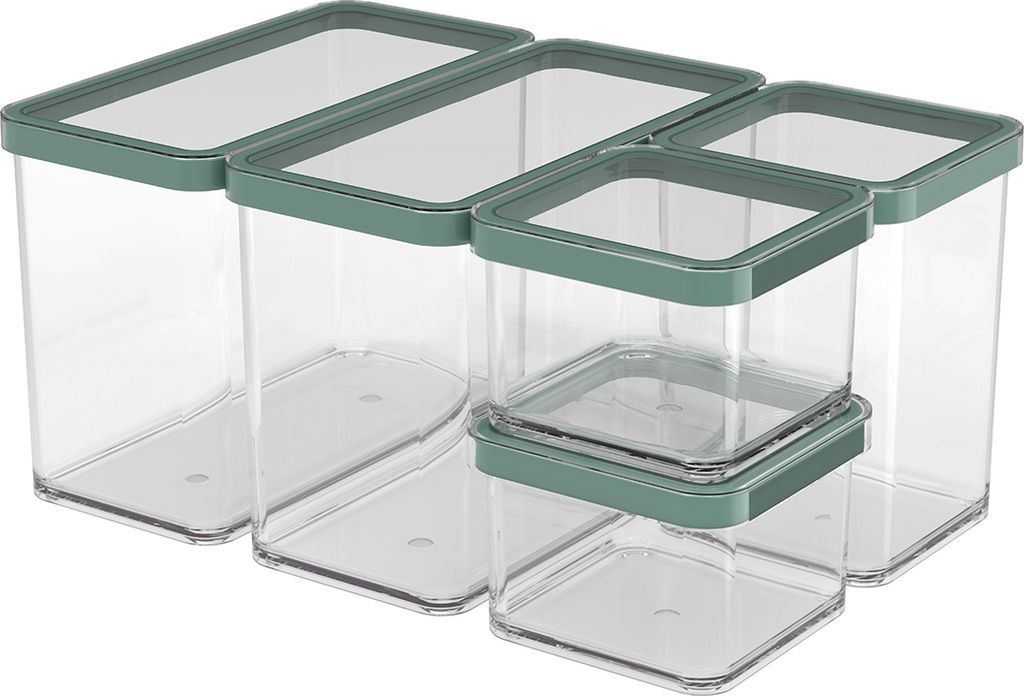 Rotho Vorratsdosenset 5tlg. mit Deckel Loft - Produktbild 