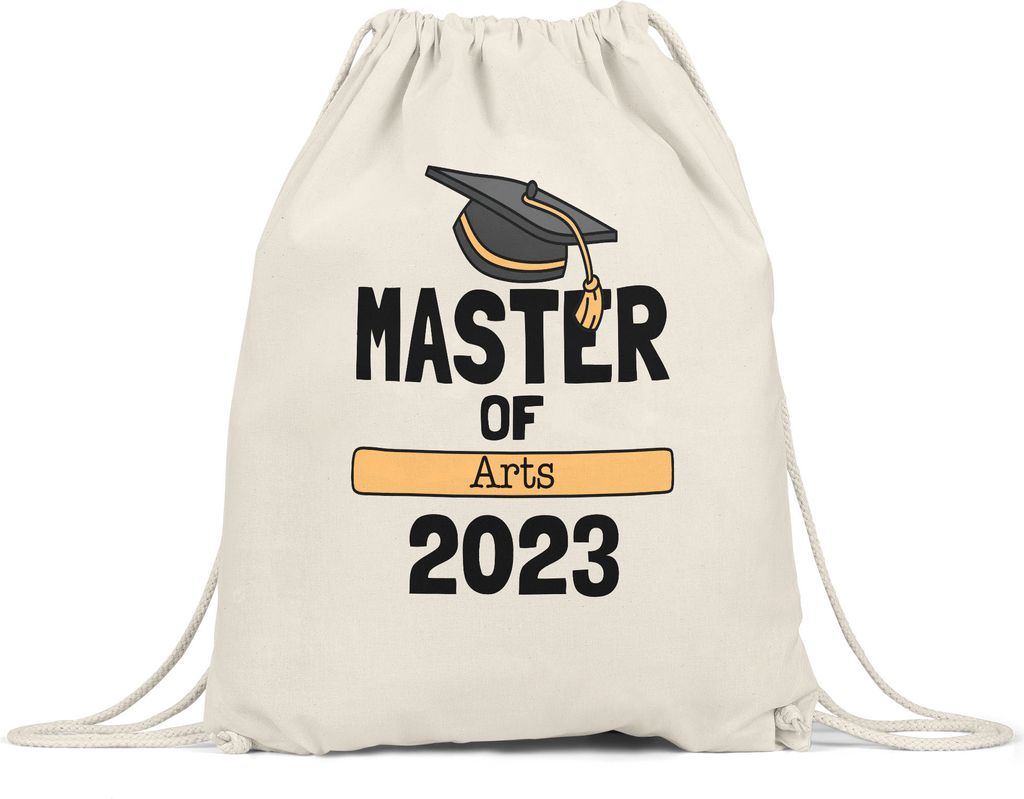 Master of Arts 2023 Turnbeutel Gymsack Studium Absolvent Abschluss Geschenk Masterabschluss Uni