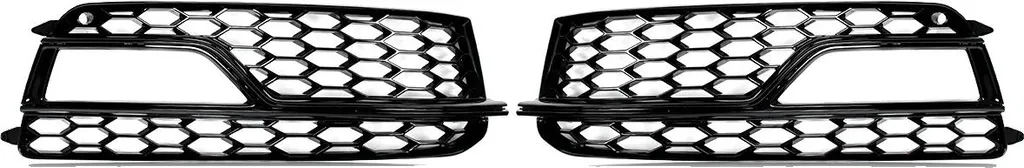 Grille de phares antibrouillard en ABS noir pour pare-chocs, 1 paire
